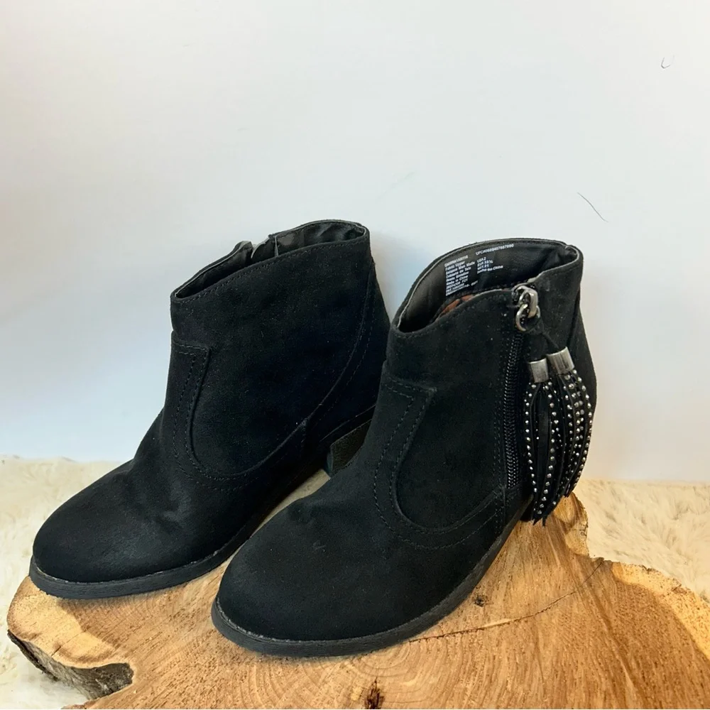Black Ankle Boots with Tassel‎ Detail girls 2